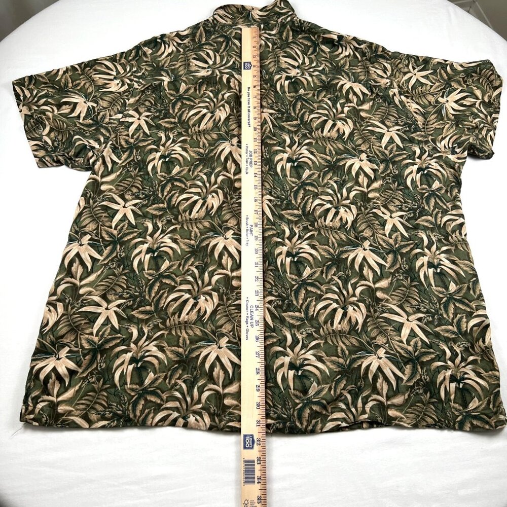 Steve and Barrys Tropical Print Mens Short Sleeve Button Down Shirt XXXL or 3XL - Picture 7 of 9